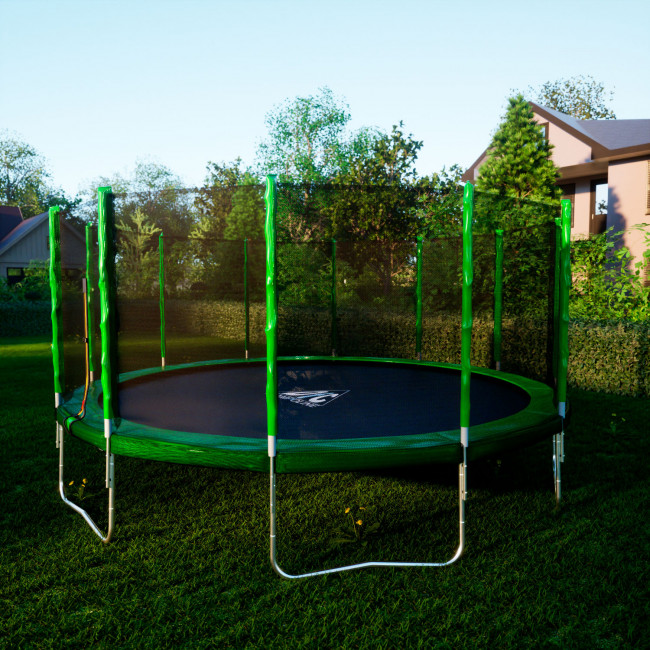 Батут DFC Trampoline Fitness с сеткой 16ft Батут DFC Trampoline Fitness с сеткой 16ft