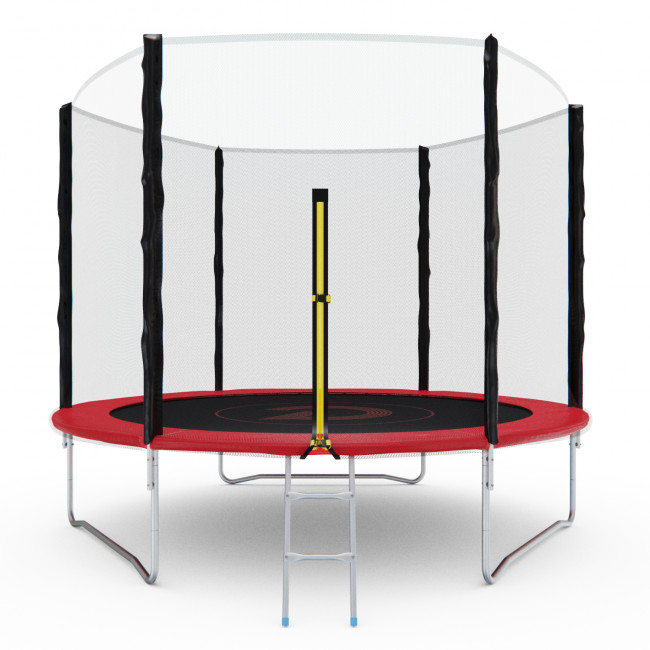 Батут с сеткой DFC PELPO 10ft с лестницей, RED Батут с сеткой DFC PELPO 10ft с лестницей, RED