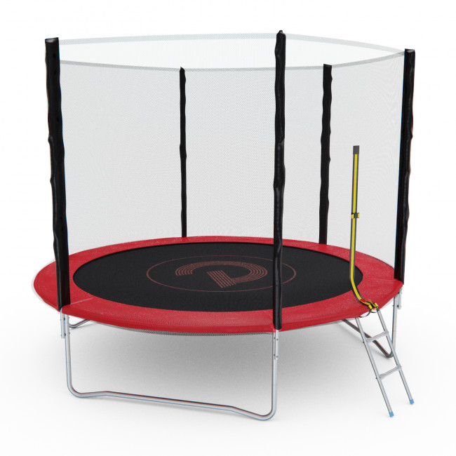 Батут с сеткой DFC PELPO 10ft с лестницей, RED Батут с сеткой DFC PELPO 10ft с лестницей, RED