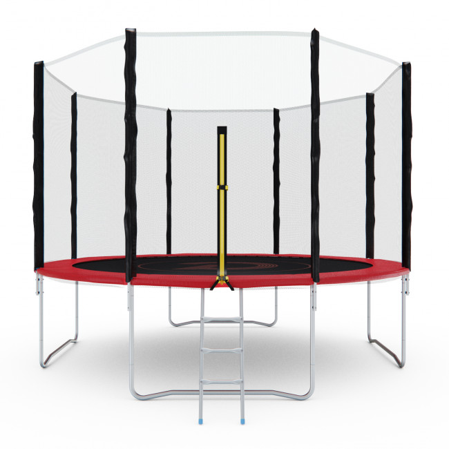 Батут с сеткой DFC PELPO 12ft с лестницей, RED Батут с сеткой DFC PELPO 12ft с лестницей, RED