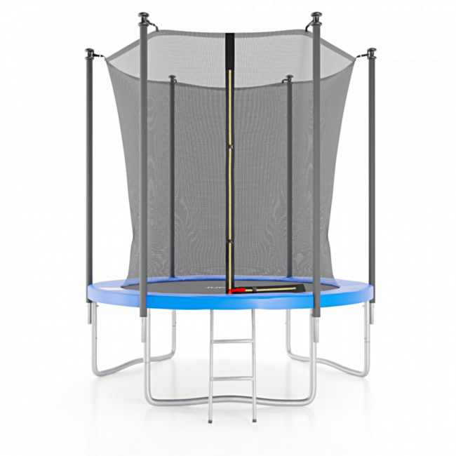Батут с защитной сеткой DFC JUMP4FUN 6 ft синий с лестницей Батут с защитной сеткой DFC JUMP4FUN 6 ft синий с лестницей