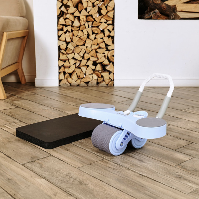 Тренажёр для пресса AB Roller SND голубой с ковриком 45 х 30 x 3.5 cм Тренажёр для пресса AB Roller SND голубой с ковриком 45 х 30 x 3.5 cм