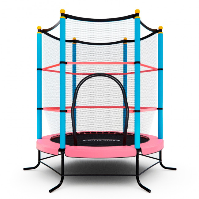 Батут детский DFC SMRKIDS 55" с сеткой, PINK