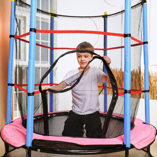Батут детский DFC SMRKIDS 55" с сеткой, PINK